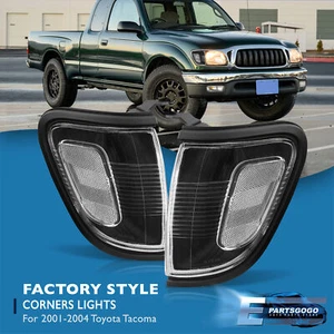 For 01-04 Toyota Tacoma Black Corner Light Bumper Turn Signal Lamps Left & Right - Picture 1 of 8