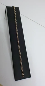 925 Silver Rope Chain Style Bracelet Used Sterling Silver  Free Velvet  Pouch  - Picture 1 of 11