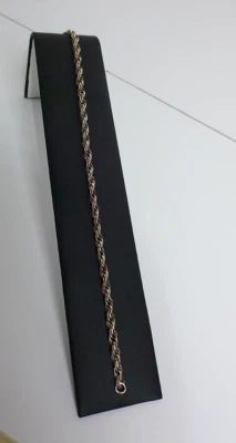 925 Silver Rope Chain Style Bracelet Used Sterling Silver  Free Velvet  Pouch  - Image 1 of 4