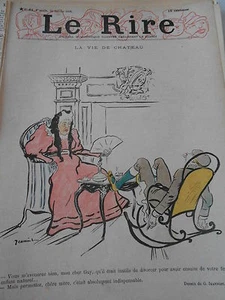 Caricature 1896 La Vie de Chateau dessin de Jeanniot - Picture 1 of 1