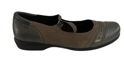 Abeo Mary Jane Shoes Womens Sz 10 Brown Leather Slip Resistant Comfort Flats EUC - Image 1 of 4