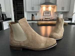 Mens Thursday Boot Company Cavalier Sandstone Suede Chelsea Boots Size 11.5 - Picture 1 of 12