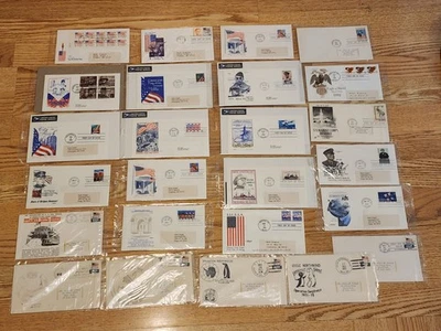 US Flag & Military lot of 25 vintage FDC envelopes stamps - Image 1 of 4