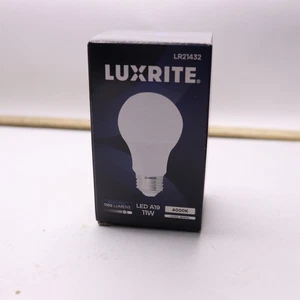 Luxrite Indoor and Outdoor LED Light Bulb A19 1100Lm 4000K11W 120V LR21432 - Picture 1 of 4