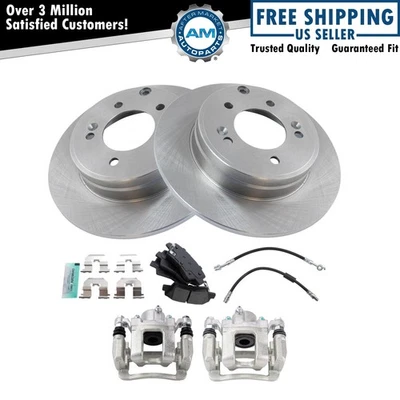 Rear Brake Pad & Rotor Kit Semi-Metallic For 2014 Kia Optima - Image 1 of 4
