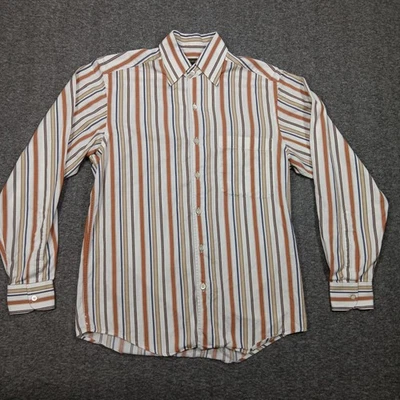 Ermenegildo Zegna Shirt Mens Small Made in Italy Long Sleeve Multicolor Stripe - Image 1 of 4