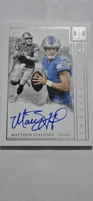 2018 Panini Impeccable Indelible Ink Matthew Stafford #II-MS 17/25  On Card Auto - Image 1 of 3