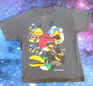 Angry Birds Kinder Jugend Gr. M Kurzarm Grafik T-Shirt grau - Bild 1 von 7