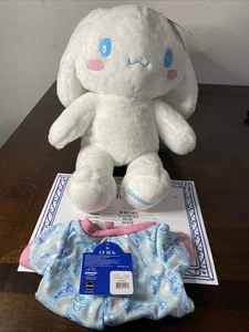 Neu mit Etikett Build A Bear weiß CINNAMOROLL Plüsch mit Zertifikat Sanrio Hello Kitty BAB - Bild 1 von 8