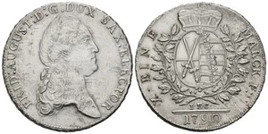 ALEMANIA. Thaler. (Ar. 28,01g/40mm). 1790. Sajonia. (Km#992.2). Federico August - Imagen 1 de 1
