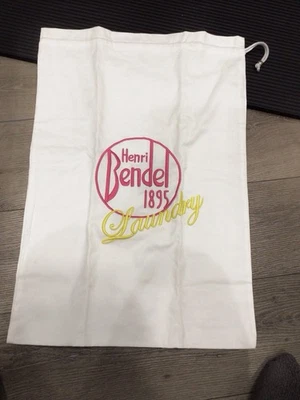 Bolsa de lavandería grande vintage Henri Bendel blanca, rosa, amarilla Foto 1 de 4