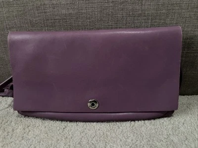 Bolso Clutch Bandolera Gianni Chiarini Cuero Púrpura Hecho en Italia Foto 1 de 4