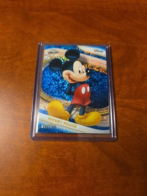 2025 Topps Disney Chrome Mickey Mouse #1 Blue Mini Diamond Refractor /150 - Bild 1 von 4