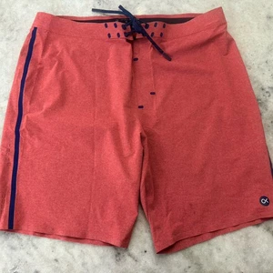 Outerknown Board Shorts Men's Size 36 Apex Trunks Kelly Slater Surf Swim Red - Picture 1 of 9