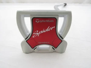 Used TaylorMade Spider Ghost White 35" Putter Double Bend Steel Shaft +HC - Picture 1 of 6