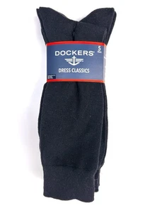 Dockers Men's Dress Classics Crew Socks 5 Pairs Black Size 13-15 - Picture 1 of 3