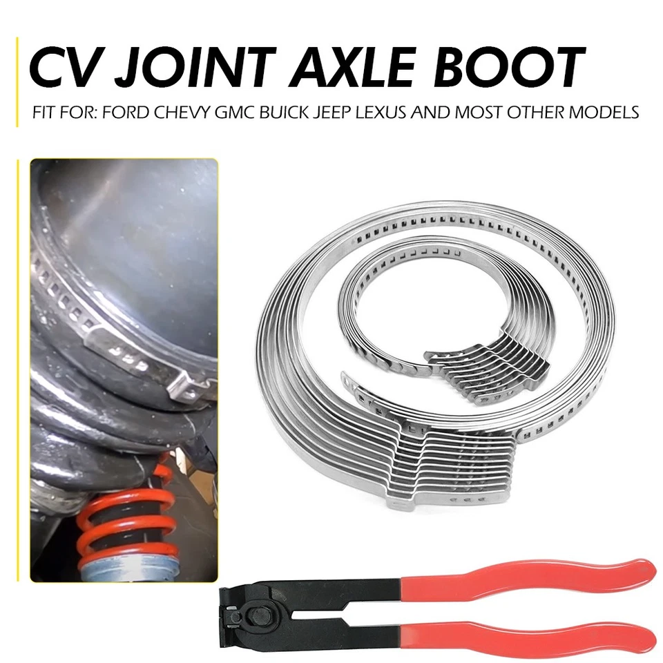 CV Joint Axle Boot Pliers 20 Tool Clamp w/ Crimp Clamp W/ Pliers Tool For Auto - Image 1 of 4
