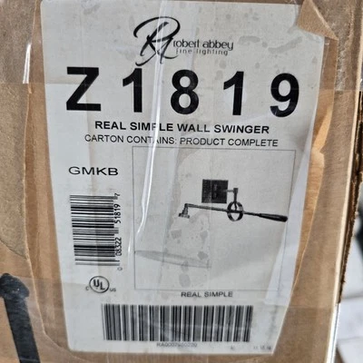 Luz de pared oscilante de pared simple real Robert Abbey Z1819 bronce oscuro 15" NUEVA Foto 1 de 4