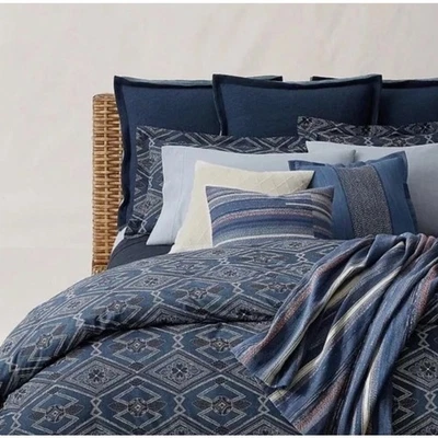 Новый Ralph Lauren Francois King темно-синий пододеяльник Southwestern $375 старые деньги - Изображение 1 из 4