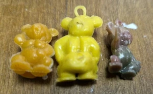 3 Collar de oso de peluche de celuloide vintage de 1940 Cracker Jack premios/juguetes raro - Imagen 1 de 5