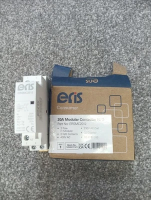 Eris 20A Modular Contactor N/O 2pole ERSMC2012 - Image 1 of 3