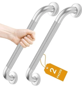 2 Pack Bathroom Grab Rail, 16 Inch Stainless Steel Shower Hand Rail Grab Handles - Picture 1 of 6
