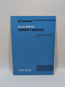 Vintage Electronics Owner's Manual: Goldstar Color Monitor 1430 Plus, 1989 - Picture 1 of 5