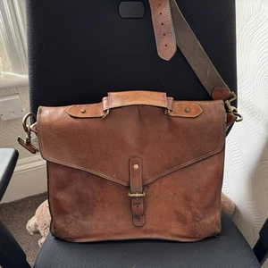 Large Vintage Leather Mulberry Crossbody Bag In Brown - Picture 1 of 12
