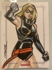 2011 Marvel Universe Sketch Card Brian Shearer Ms. Marvel