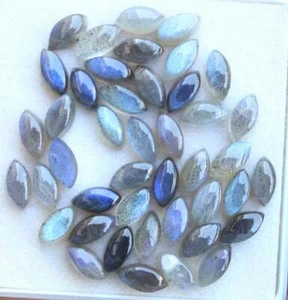 38,70 KT HOCHWERTIGER NATÜRLICHER BLAUER FEUER LABRADORIT CABOCHON GROSSHANDEL MENGE EDELSTEIN - Bild 1 von 3