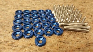 RZR CAN-AM X3 Fender / Body Washer Washers Screws Kit Made in USA Dark BLUE - Picture 1 of 2
