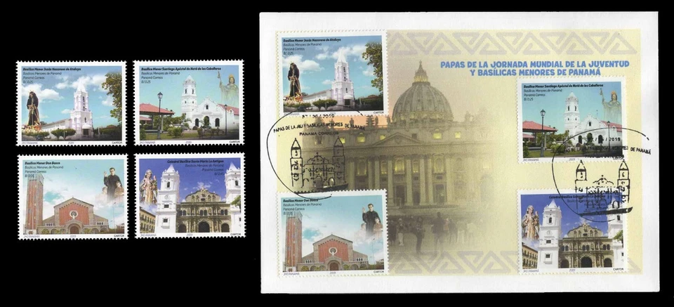 PANAMÁ 2019 Primer Día Cubierta + Estampillas - Basílicas Menores Jornada Juventud JMJ Foto 1 de 1