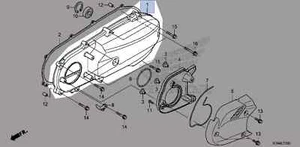 Honda 2013-2018 PCX Left Side Cover 11341-KWN-780 New OEM - Picture 1 of 1