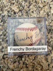 Frenchy Bordagaray Yankees Dodgers Signed ONL Baseball w/Display Case - Picture 1 of 4