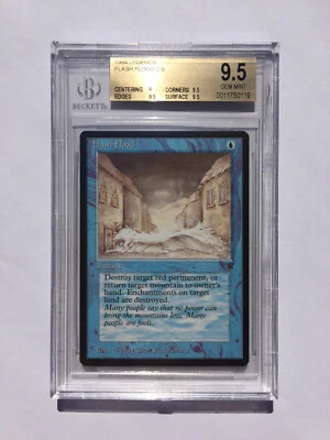 BGS 9.5 | Flash Flood | MtG Legends | Gem Mint (PSA CGC 10) - Image 1 of 2