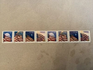 US Stamps # 4228 - 4231 42c Flags 2008 Plate Number Coil of 8 #S111111 MNH W/A - Picture 1 of 1