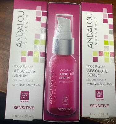 Andalou Naturals 1000 Roses Absolute Serum, 1 Ounce (3 Boxes) - Image 1 of 4