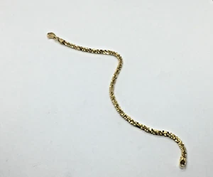VERONESE ITALY 18K GOLD VERMEIL STERLING SILVER ROPE CHAIN BRACELET 3.5mm 8” - Picture 1 of 4