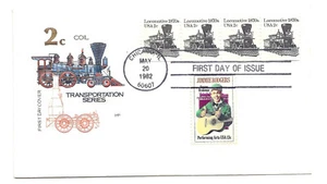 1897A 2c Locomotive 1870s Farnam, HF,  strip of 4 FDC  - Picture 1 of 1