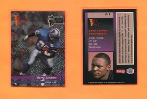 BARRY SANDERS DETROIT LIONS OKLAHOMA STATE 1992 WILD CARD STAT SMASHER #P-1 - Picture 1 of 1