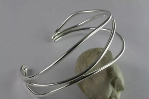 DESIGN SILBER ARMREIF MASSIVER SILBER ARMREIFEN 925 SILBER / 654 - Picture 1 of 4