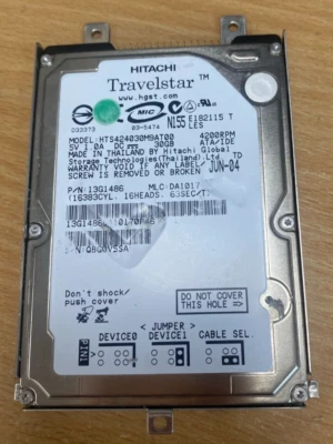 Hitachi Travelstar 30GB IDE 2.5" Hard Drive - HTS424030M9AT00 - 13G1486 - Image 1 of 3