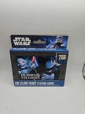 2010 Star Wars The Clone Wars Heroes & Villians Playing Cards - 2 Decks - Image 1 of 4