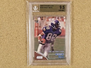 Tarjeta de fútbol americano Stadium Club # 189 Randy Moss RC BGS 1998 gema como nueva 9,5 - Imagen 1 de 2