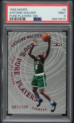 1999 Skybox Hoops 100% Pure Players /100 Antoine Walker SP #8 PSA 9 (sn 081/100) - Image 1 of 2