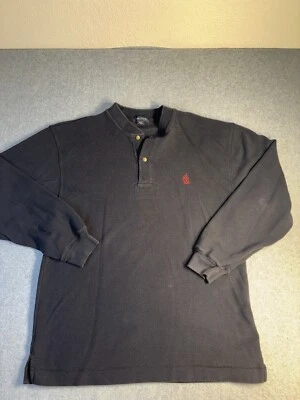 nautica thermal waffle knit long sleeve shirt size large Black - Image 1 of 4