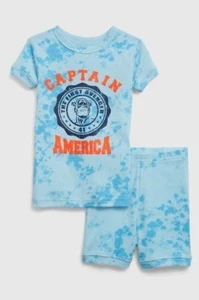 GAP Kids Marvel Boys Sz 6 Loose Fit Blue Long Sleeve 2Pc Pajama Set NEW - Picture 1 of 1