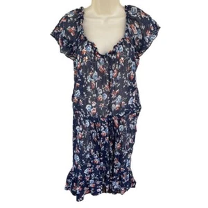 Joie Blue Floral Semi Sheer Silk Boho FairyCore Cottagecore Feminine Dress Small - Picture 1 of 7