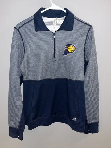 Indiana Pacers Adidas Climalite 1/4 Zip Pullover Womens M Stitched Logo Cover