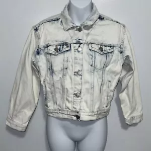 GAP Damen Denim Jacke Größe XS extra klein blau weiß säurewaschen - Bild 1 von 9
